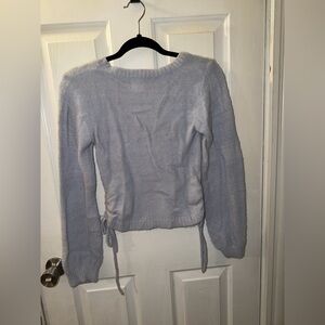 Hippie Rose Light Gray Crew Neck Sweater